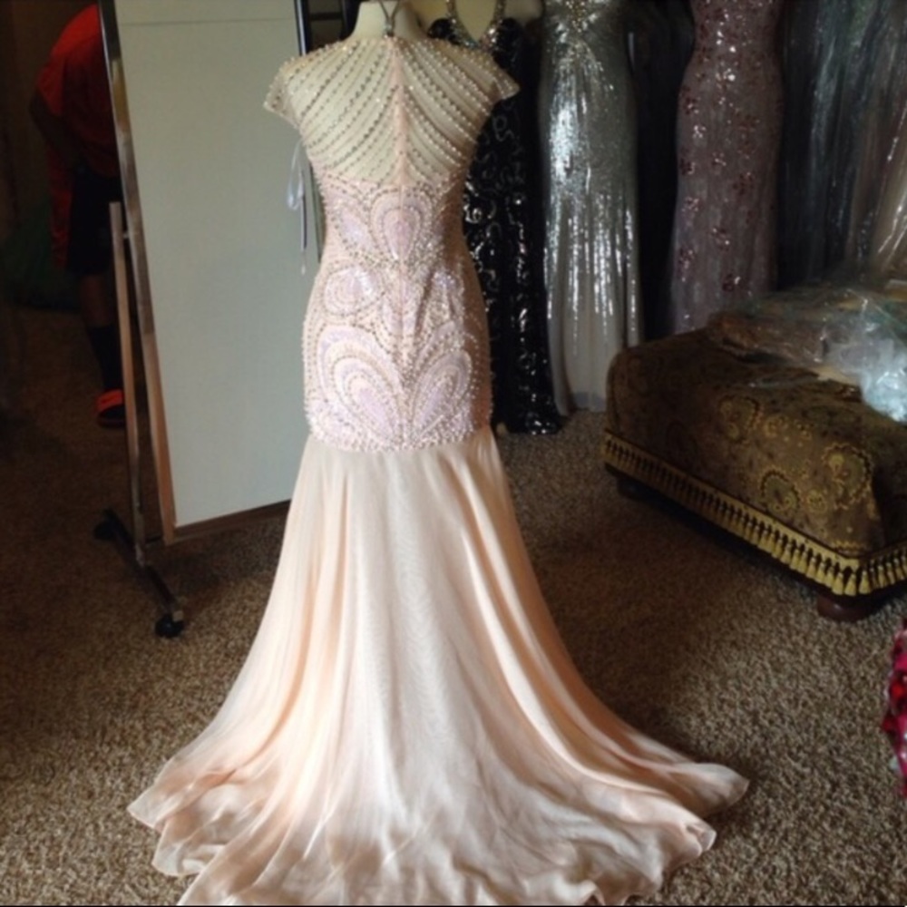 NWT Jovani 7007 Blush Prom Dress